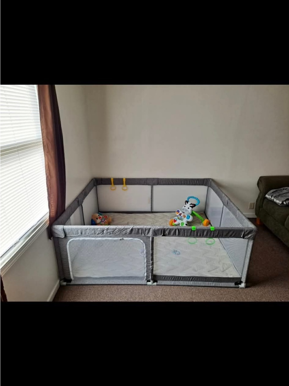 Grey Playpen Baby Play Yard - Portable Playpen for Home